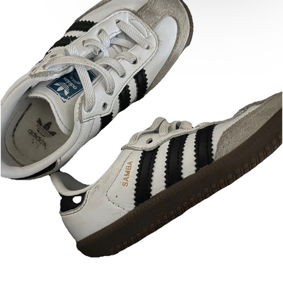 adidas Other - Adidas Samba OG Sneakers Kids Size 6K White Leather Low Top Indoor Soccer Shoe